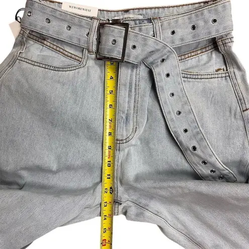 We Wore What NWT Women's High Rise Cut Out Straight Jeans Blue Size 27