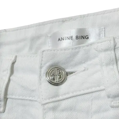 ANINE BING Frida Skinny Jeans Women’s Size 25 White Button Fly Stretch Denim