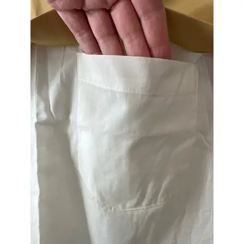 Maeve Anthro Layered Shirttail Midi Skirt Tan/White NWT Size M