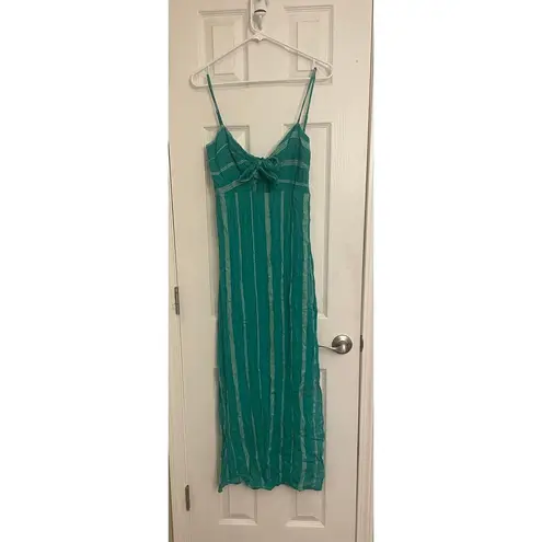 VIX Maxi Dress, Latge, Tulum Yola Tricia, Green, A60 Green Size L