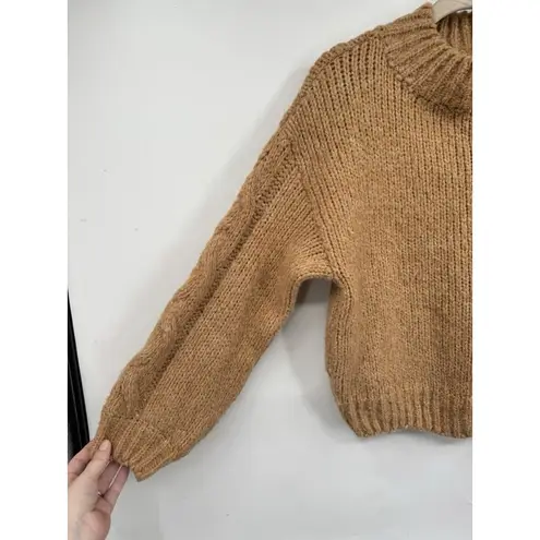 Petal + Pup Pullover Mock Neck Sweater Women S/M Golden Tan Granolagirl Boho Size M