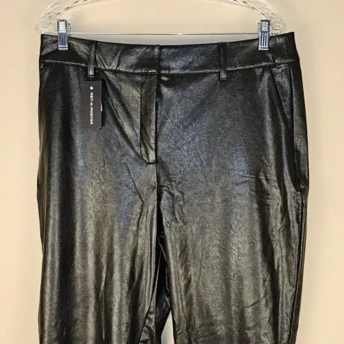 Commando NWT‎  Womens Black Faux Leather 7/8 Trouser Pants Large