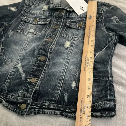 Pistola denim Jacket Distressed Size Medium NWT Pockets Rodeo western classic