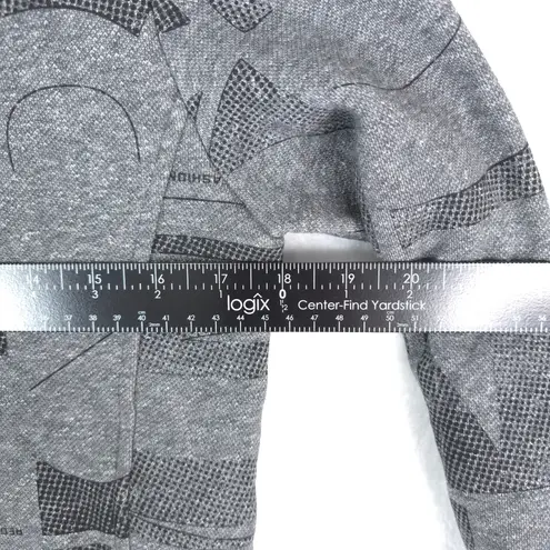 Vtg Fubu NYC 1992 Collection Hoodie Womens S Gray Allover Print Full Zip Y2K