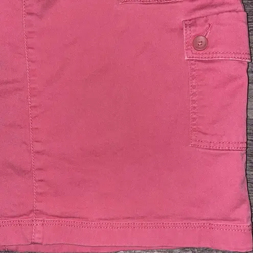 L.L.Bean  Favorite cargo mini skirt womens size 6 pink gorpcore denim pockets Jean