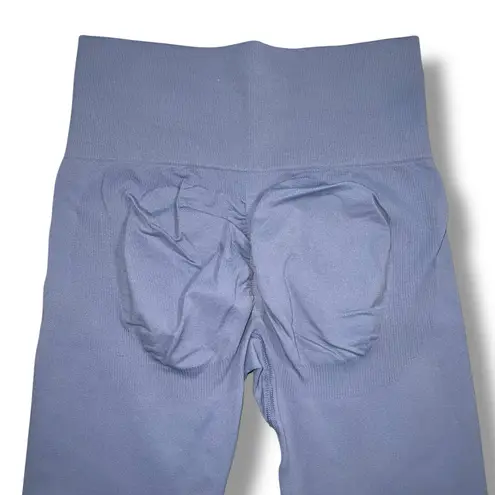 Mis Sweet Womens Athletic Leggings Pants Compression Butt Lifting Blue Medium