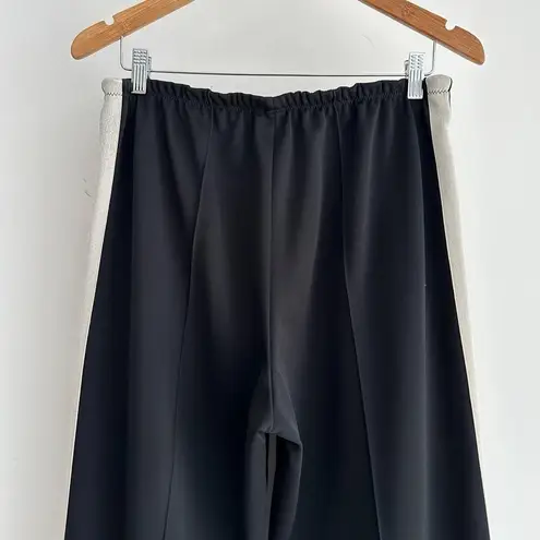 Palm Angels Track Pants Womens Large 44 Black Striped Wide Leg Street Sporty US8