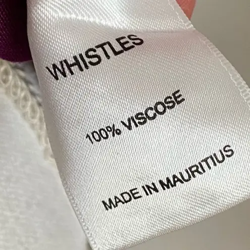 Whistles • Magenta Berry Ruched Neck Blouse Size 2