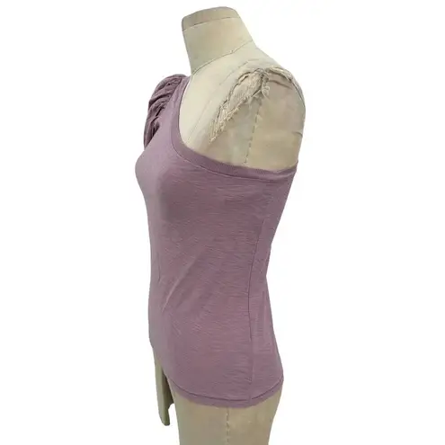 Nation Ltd Raina Balloon Sleeve One Shoulder Tee in Voodoo Purple Size XS
