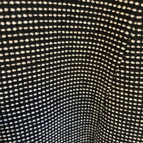 Rena Rowan Vintage Rena Rowen Black White Wool Blend Crew Neck Lined Button Up Blazer L