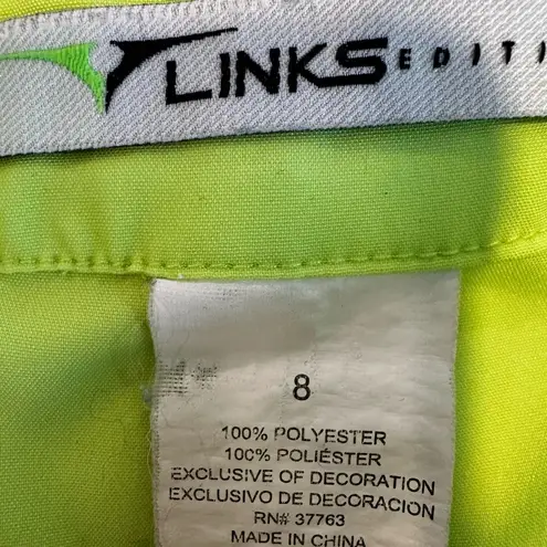 Women’s Lime Green Links Edition Chino Board Shorts. Golf. Summer Pockets Size 8