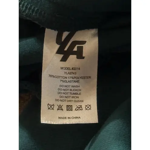 YoungLA Women's Jogger Sweatpants ambitious Club Pull On Drawstring Green Sz L Size L