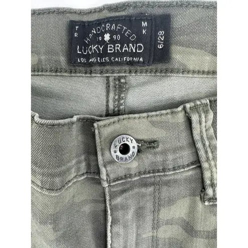 Lucky Brand  Brooke Legging Camo Jeans Women's Size 6 / 28 Green Camouflage