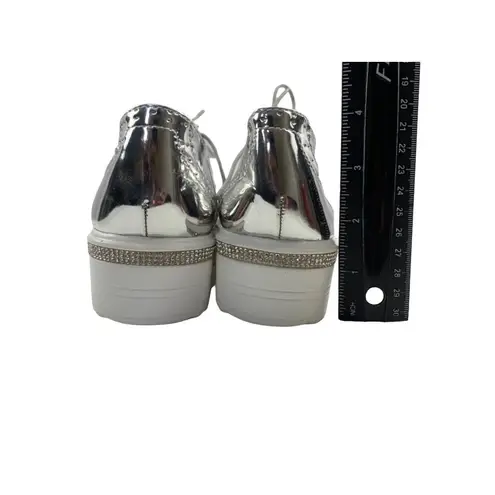 Italina Women's Silver Platform Shoes