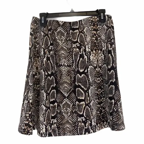 Planet Gold NWOT Snake Print Skater Skirt Button