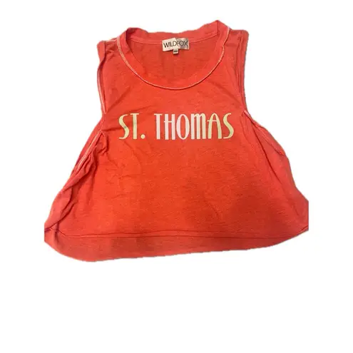 Wildfox Couture "St Thomas" Tank Top, Life Guard color, Size XS Orange