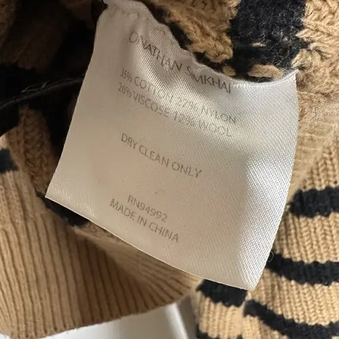 Jonathan Simkhai Clarice Striped Cardigan Sweater Black Brown Size Medium - Image 6