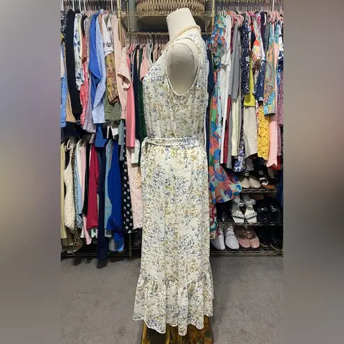 Jane and Delancey Blue and Cream Dress Size Medium