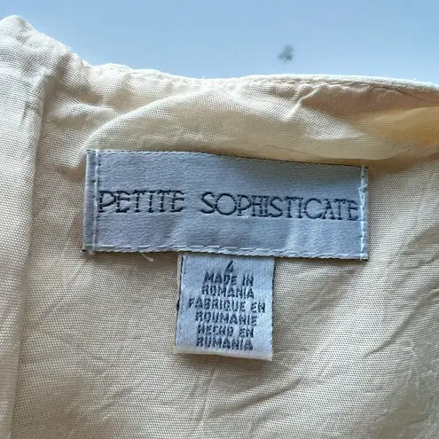 Petite Sophisticate size 4 dress linen cream white