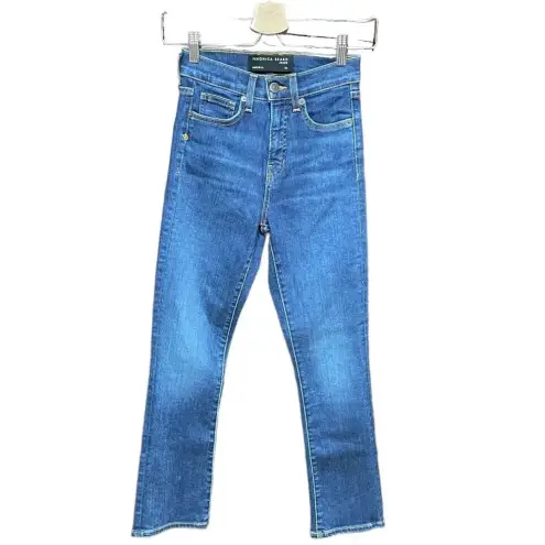 Veronica Beard Carly High Waist Kick Flare Jeans Bright Blue Size 24