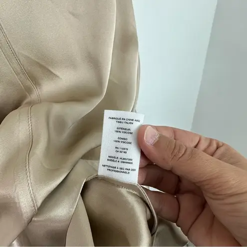 Helmut Lang Hem Drape Tie Tank Top Butter Gold Tan size Small