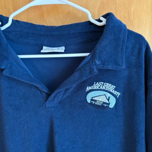 Taylor Swift 3XL Navy Blue Terry Cloth Polo Shirt Last Great American Dynasty