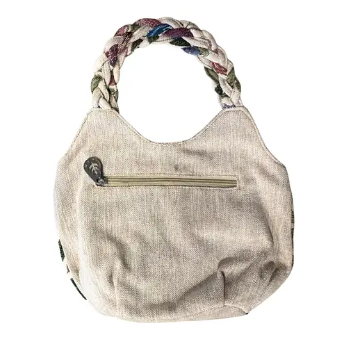 Cottagecore Embroidered Shoulder Bag Boho Whimsical Floral Tapestry Fairy Casual Green