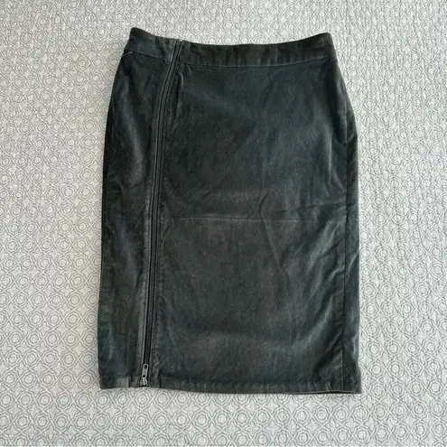 Love Hanna Andersson Women’s Holiday Velvet Asymmetrical Zip Skirt Size 6 Gray
