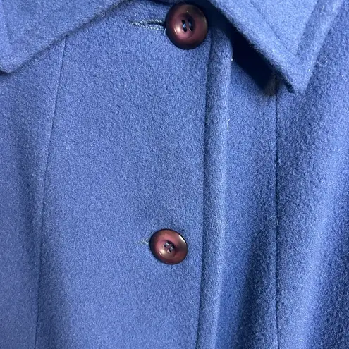 Vintage Mackintosh Women's Elegant Periwinkle Blue Wool Winter Coat | 14P