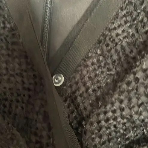 Max and Cleo black textured faux wrap dress 6