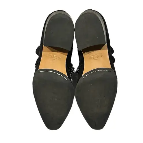 Balmain Women’s Ella 50 black chain ankle boots size 37 Black Suede