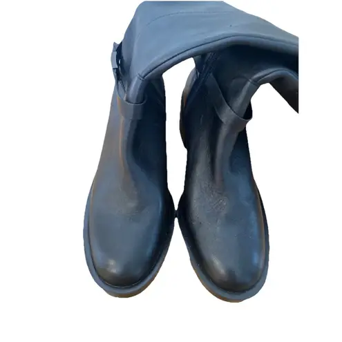 Linea Paolo Women's Kamile Black Leather Knee High Western Riding Boot Size 7.5