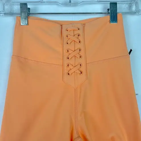 We Wore What NWT Lace-Up Biker Short Peach Cobbler Size XS NEW $68