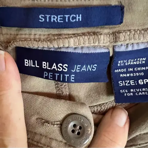 Bill Blass  Jeans Womens Stretchy Trouser Chino with Front Pockets Khaki Size 6P