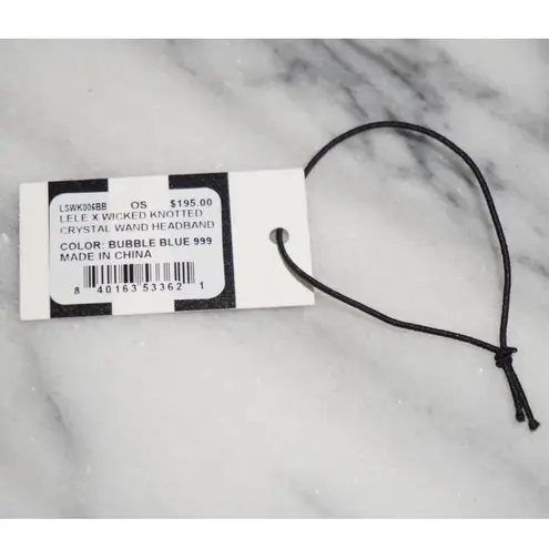 Lele Sadoughi x Wicked Bubble Blue Knotted Crystal Wand Headband Brand New