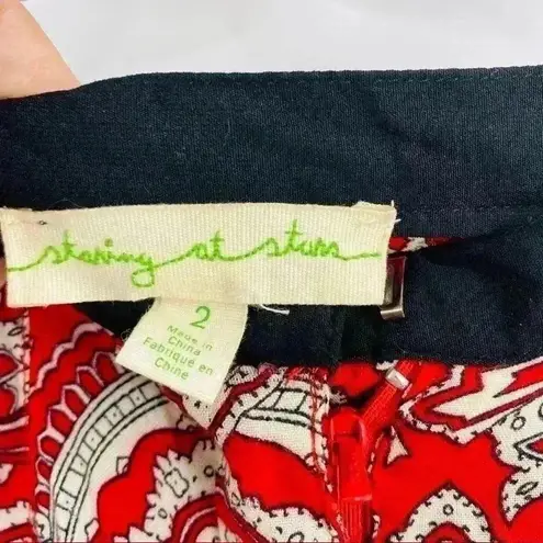 Staring At Stars UO Staring At Stars Women’s Lightweight Red Paisley Wide Leg Boho Pants Size 2