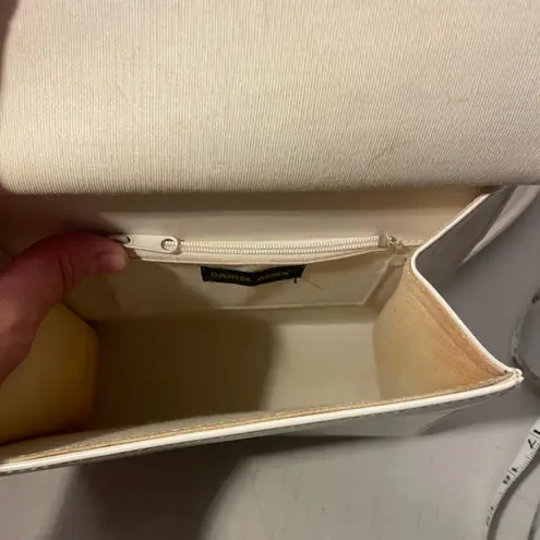 Daniel Ames Elegant White Crossbody Bag with tortoiseshell accents