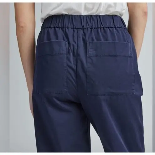 Everlane  Blue Organic Cotton Pull On Wide Leg Easy Pants Medium