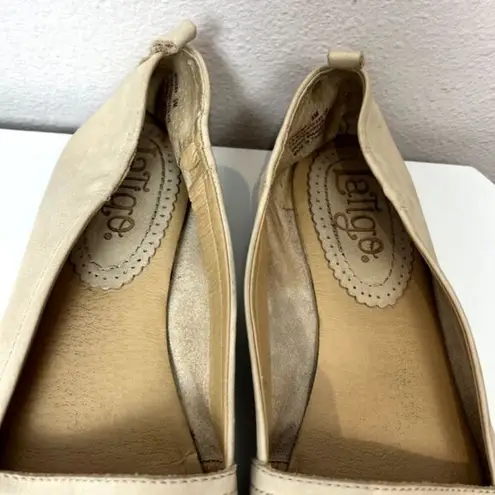 Latigo  Embroidered Flats Nude‎ Light Beige Leather  Slip-On Shoes Womens Size 9M