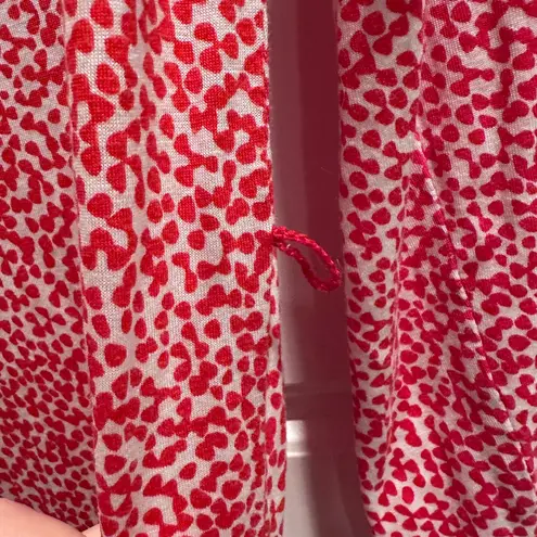 Boden Red and White Patterned Long Sleeve Jersey Dress Size 8 Regular