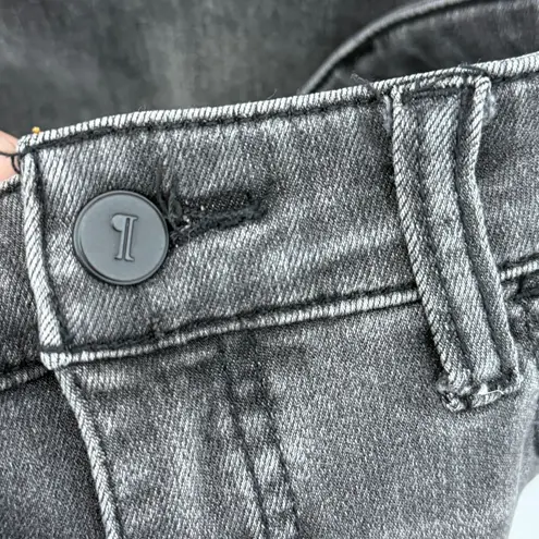 Pilcro Parallel Gray Washed Denim Straight Leg Raw Hem Jeans Size 29