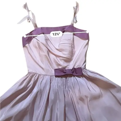 Vintage 1950's Blue Candi Jones Cali Party Prom DRESS Gown Fit & Flare Petticoat Purple