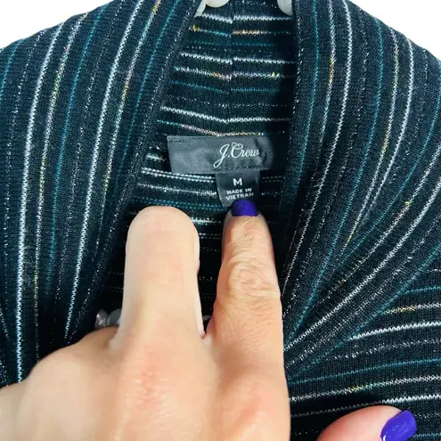 J.Crew  | Long Sleeve Turtle Neck Sparkle Striped Sweater Size Medium