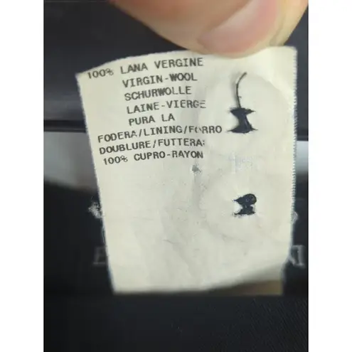 Emporio Armani Women's Solid Mid Rise Straight Leg Dress Pants Black US size 0