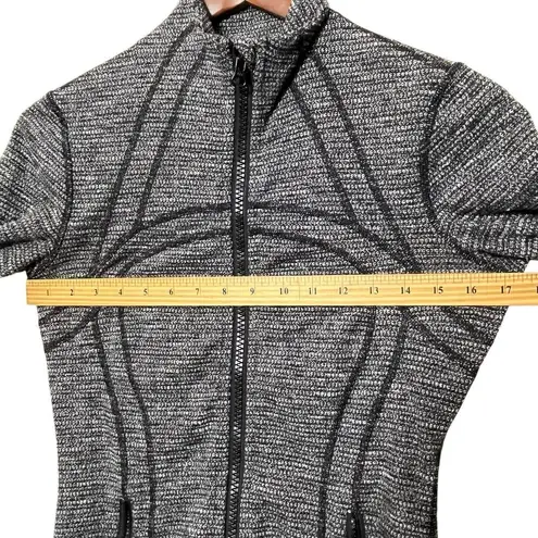 Lululemon Define Jacket Women's Size 6 Luon Black Heathered Variegated Knit