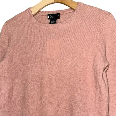 C by Bloomingdale’s NWT Women’s S Tea Dusty Pink 2 Ply Cashmere Crewneck Sweater