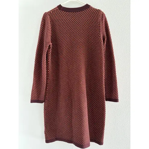 COS Sweater Dress Womens Medium Orange Plum Chunky Preppy Academia Quiet Luxury