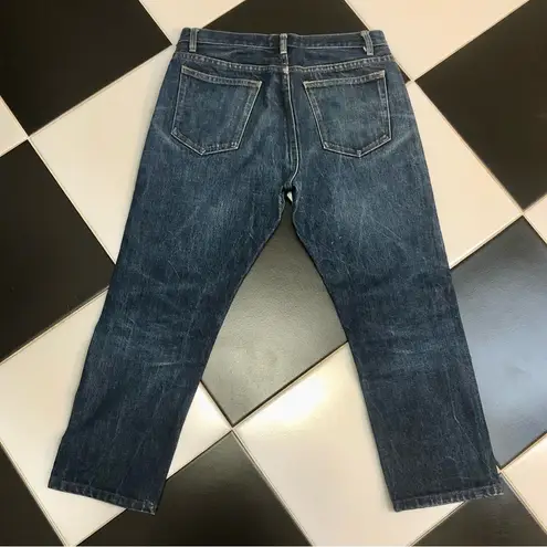 APC New Cure H Tres Etroit Mid Rise Straight Leg Ankle Cropped Jeans Denim sz 30 Blue