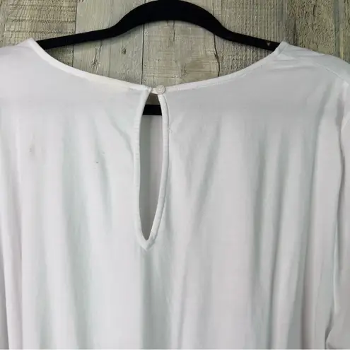 Maison Jules (Flaw)XXL Green & White Striped Jumpsuit Short White Ruffle Sleeves