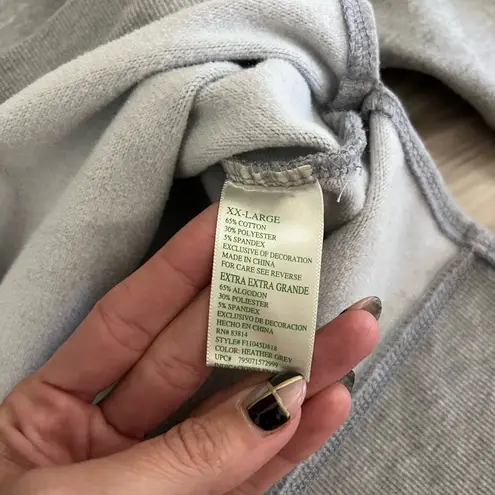 Girl Power Cotton Blend Cozy Crewneck Sweater for Women Size XXL Gray